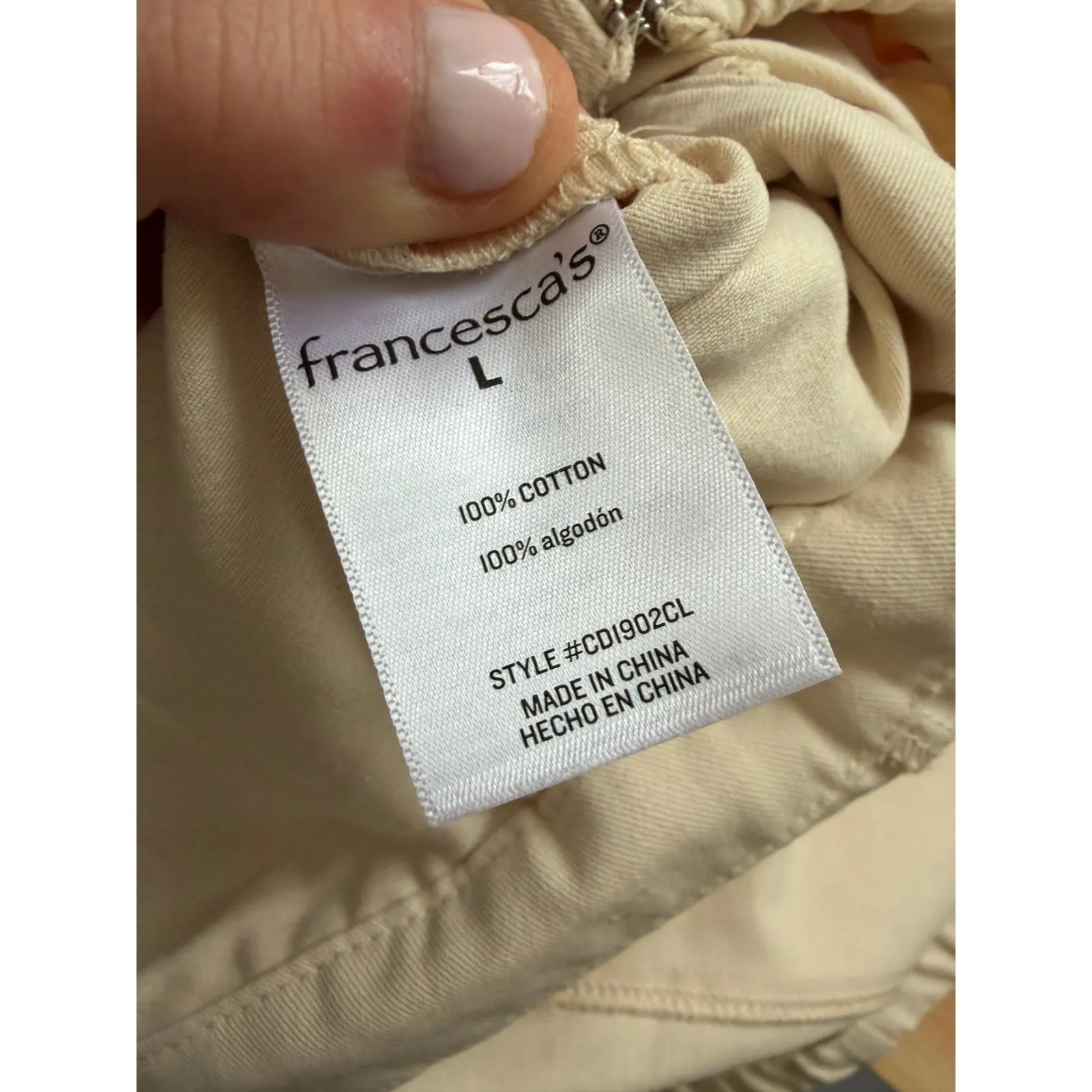 Audrey Parks Francesca's NWT Cargo Strapless Wide Leg Jumpsuit Jumper Pants L Tan Size L - Image 9