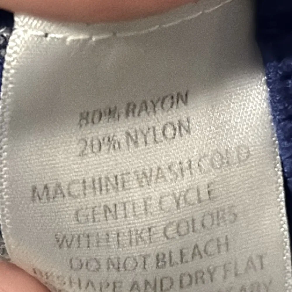 Cynthia Rowley Blue & Gray Long Sleeve Striped Sweater Women’s L Large - Image 6