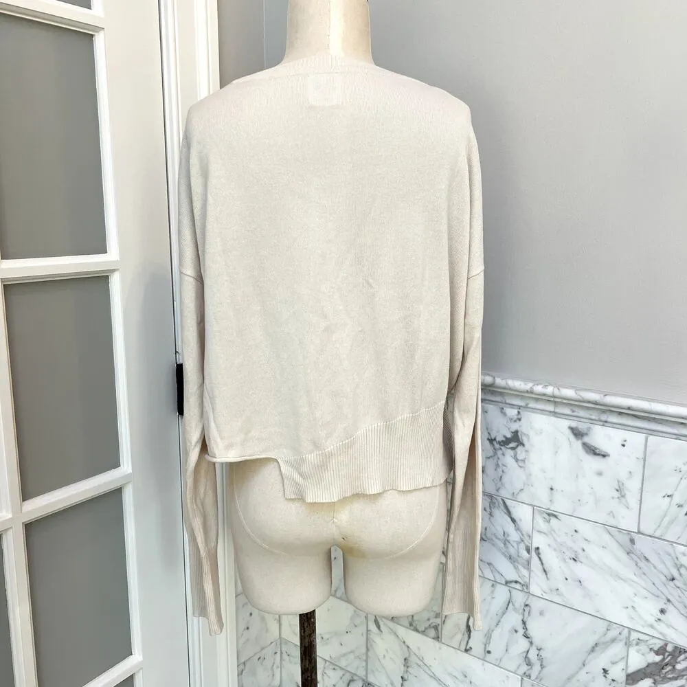 Planet BY Lauren G Sweater Asymmetrical Crop Oversize Peru Modal Pima One Size Size undefined - Image 2