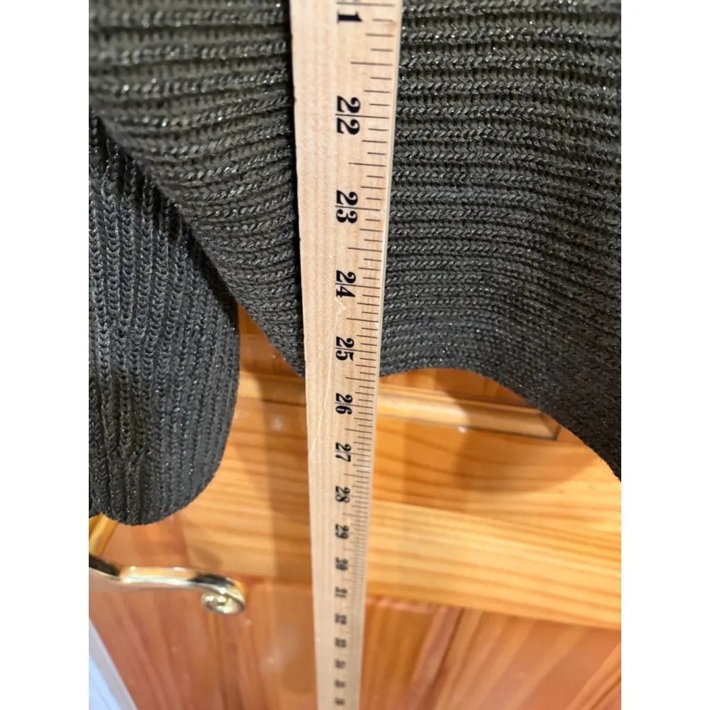 Lauren Ralph Lauren Metallic Olive Green Rib Knit Dolman Sweater Womens 2X Plus - Image 5