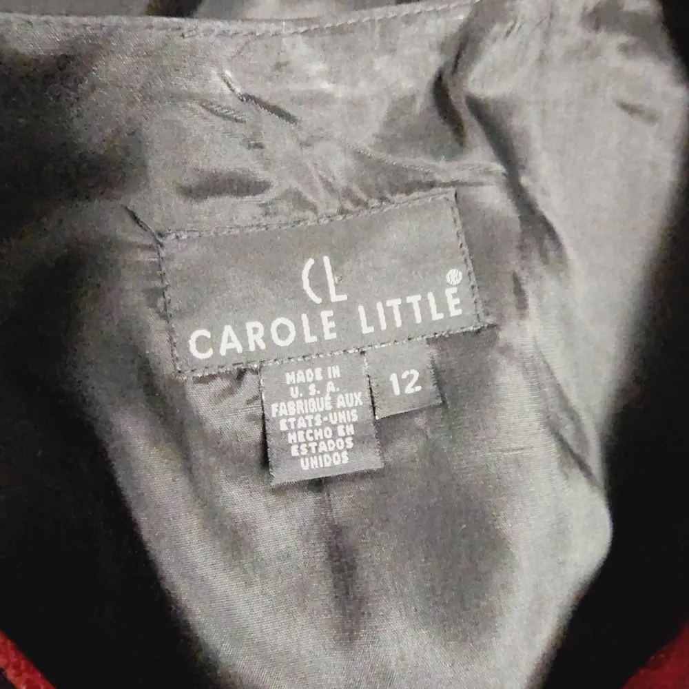 Vintage Carole Little leopard tweed embroidered waiatcoat vest size 12 - Image 5