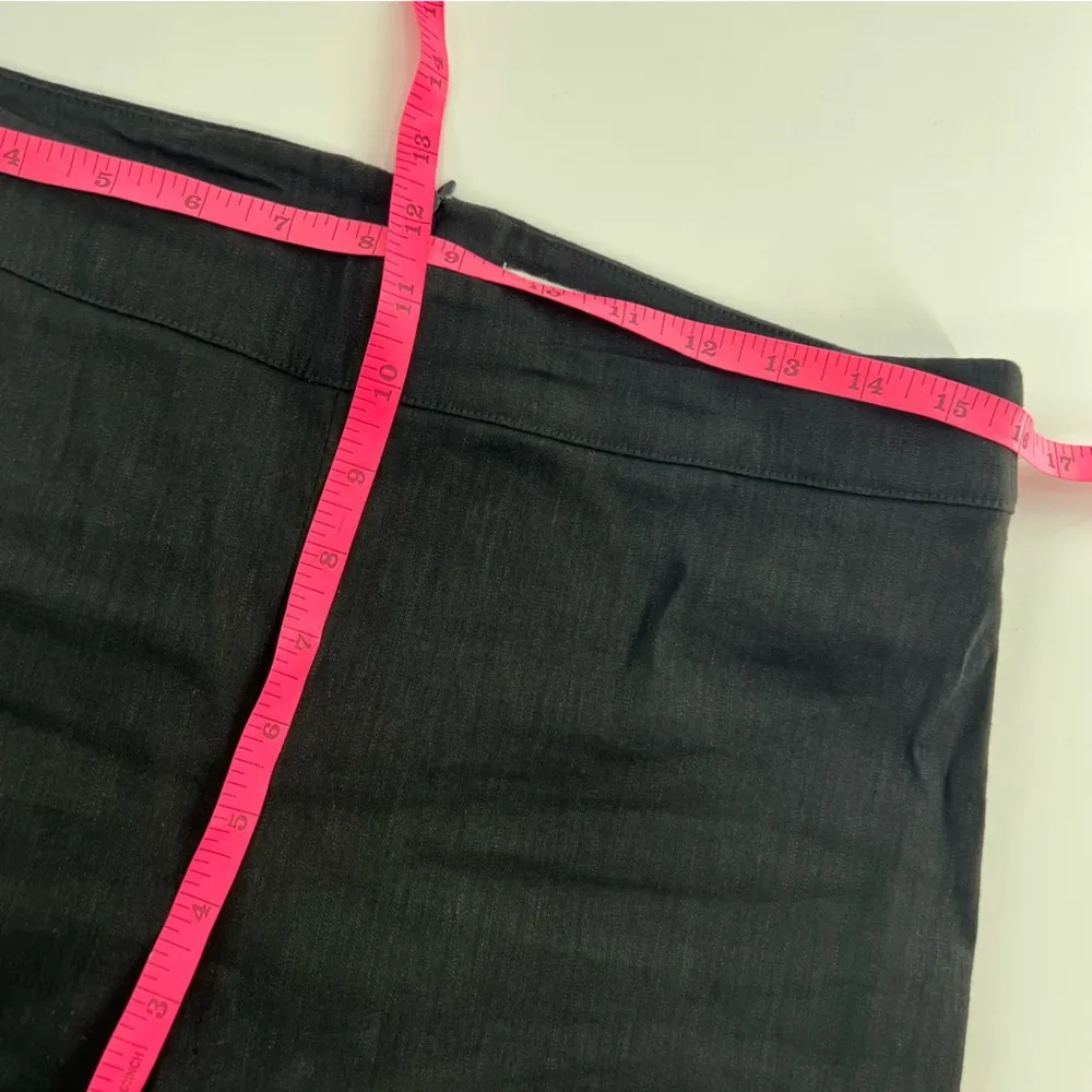 Emerson Fry black trumpet linen crop flare pants black sz 8 - Image 7