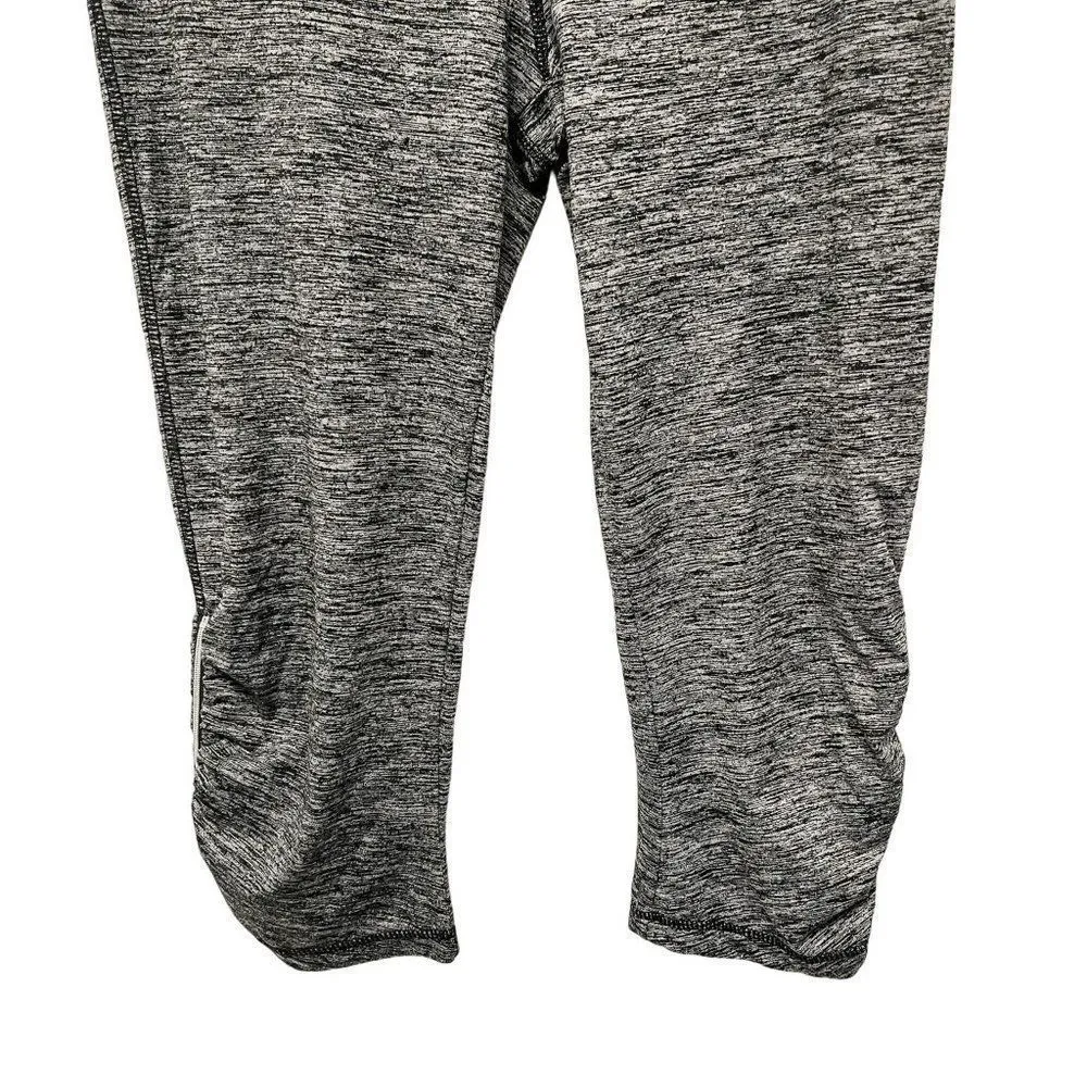 Tangerine Cropped Ruched High Waisted Moto Zipper Athletic Space Dye Leggings - Image 68