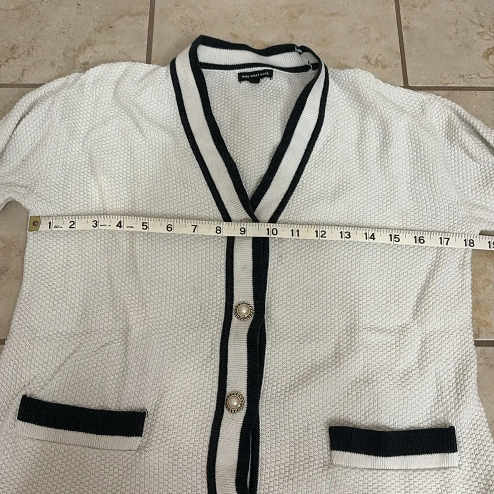 Who What Where 3/4 Sleeve Textured Cardigan - Image 7