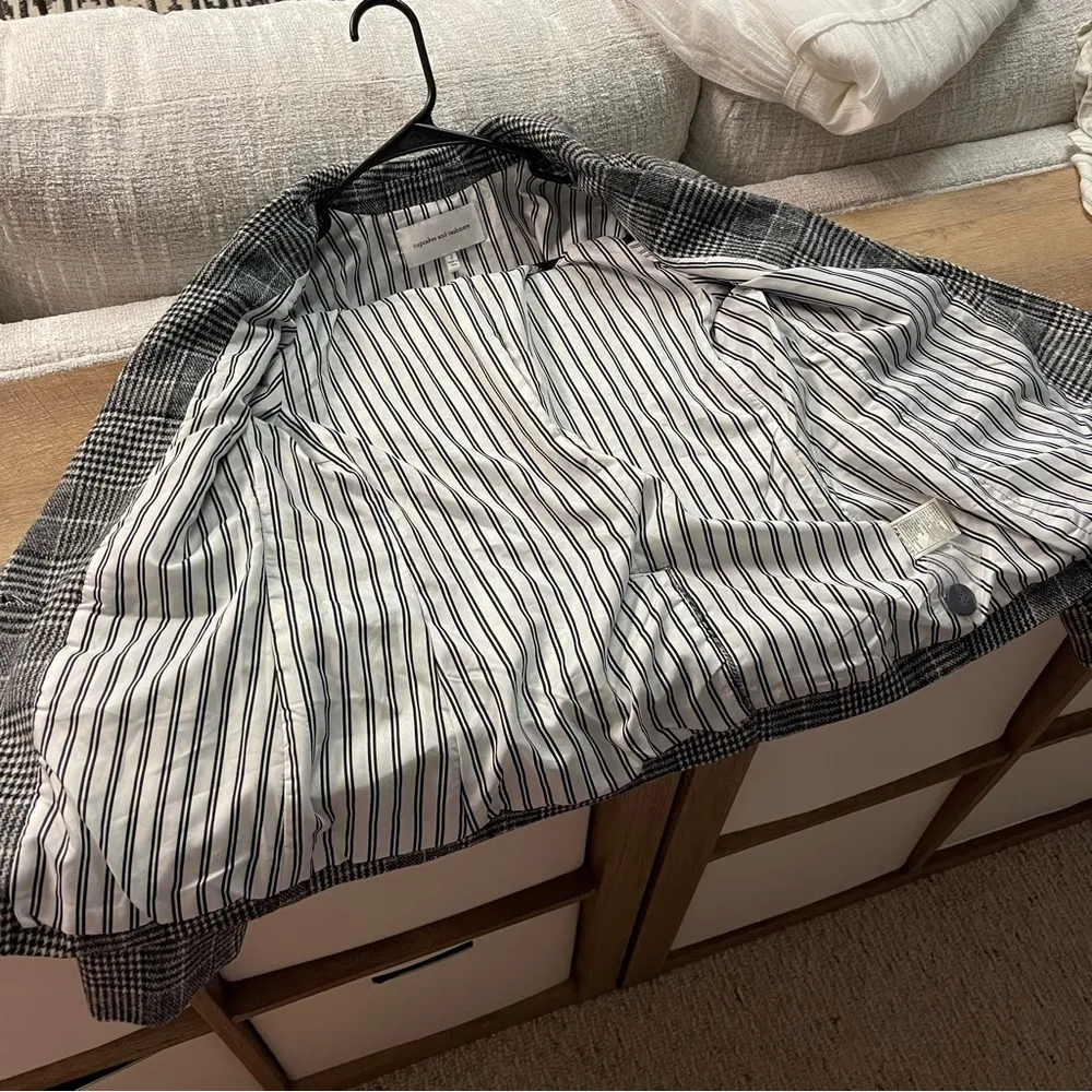 Cupcakes & Cashmere Houndstooth Plaid Single Button Blazer Women’s Size 2 - Image 7