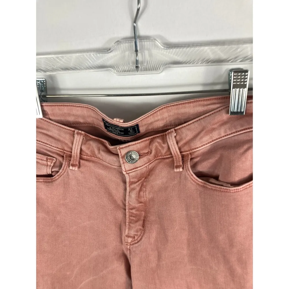 Abercrombie & Fitch Harper Low Rise Ankle Jean Pink Size 27 / 4 - Image 3