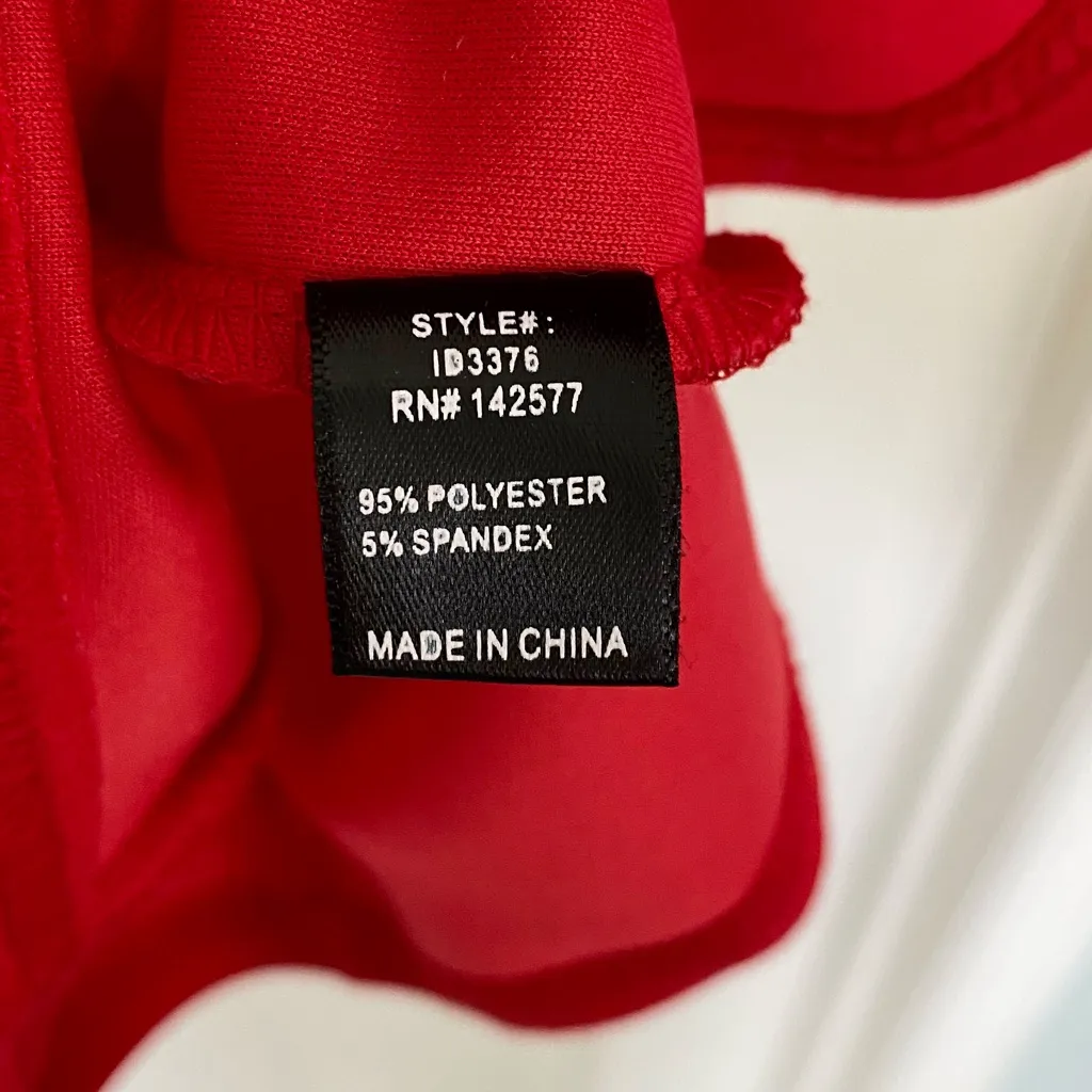 IRIS - Beautiful Red Double Strap Cocktail Dress with Ruffled Neckline! ♥️♥️ - Image 5