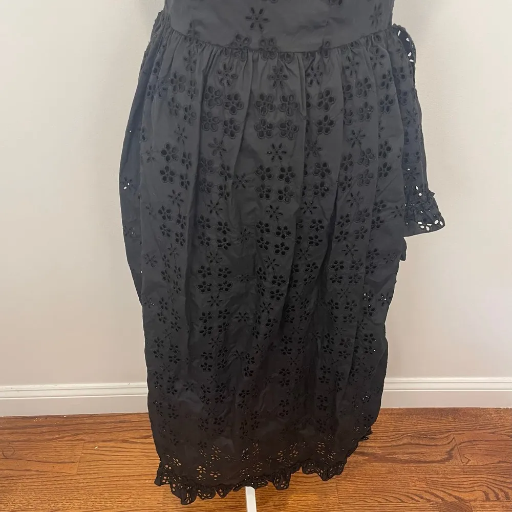 Simone Rocha Eyelet Midi Dress Sleeveless Draped Back Dress Size 2 NWT $1,770 - Image 7