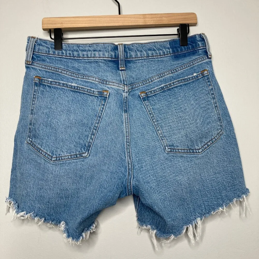The Baggy Short Mid Rise Womens 30 Blue Denim 90s Classic - Image 2