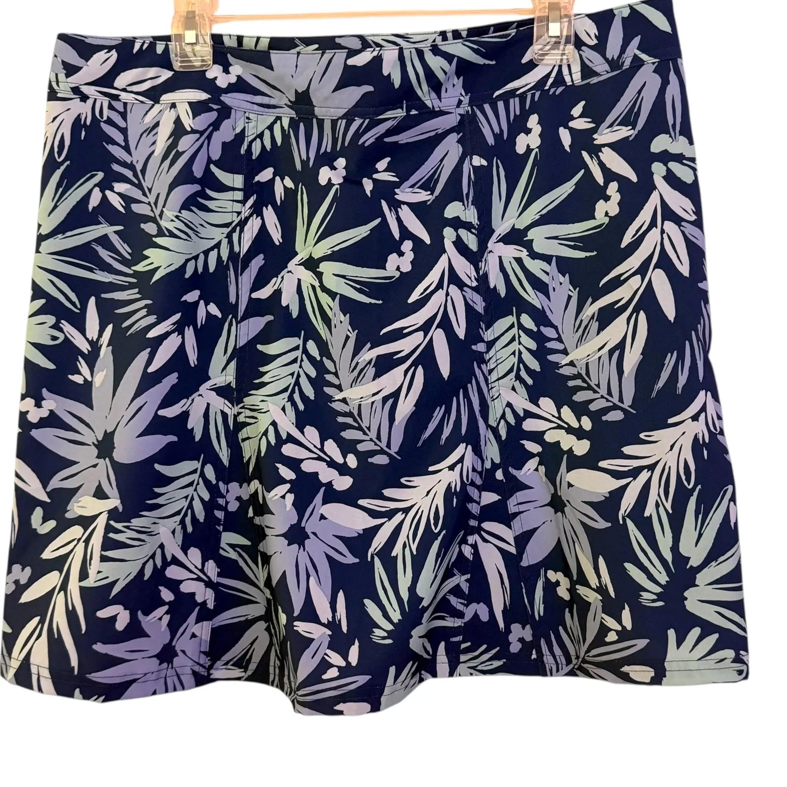 RipSkirt Hawaii Wrap Skirt Botanical Blue Womens‎ XL 19" Long Pockets Beach NEW - Image 4