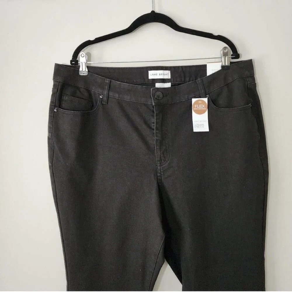 Lane Bryant Black Skinny JEANS Plus Size 22 Petite High-Rise flex Waist Magic - Image 3