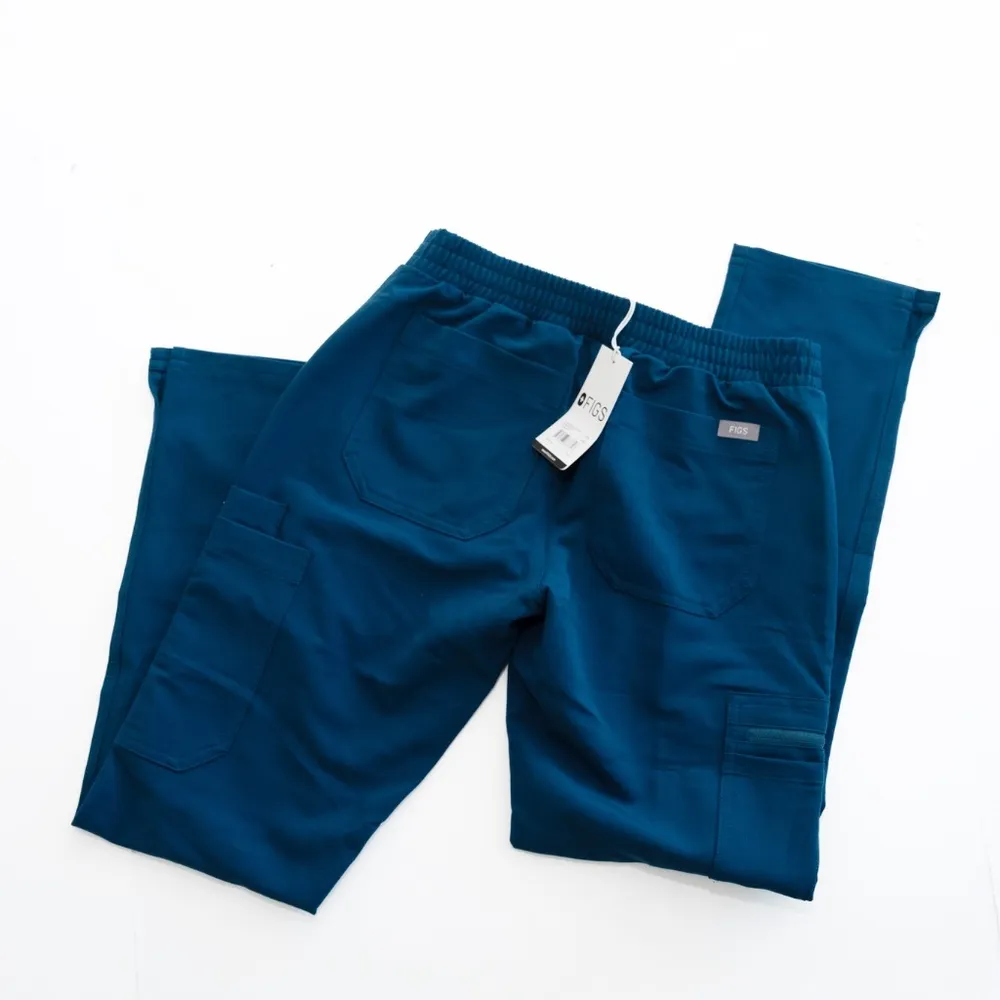 FIGS Yola Skinny Petite Scrub Pants Blue XXS Petite NWT - Image 4
