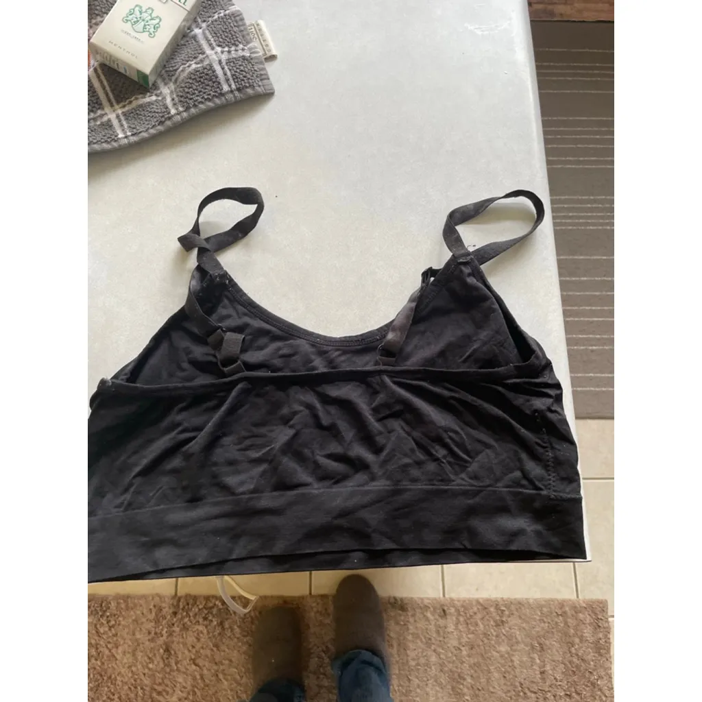 Women's Juicy Couture Black Silver Sports Bra S - Image 3