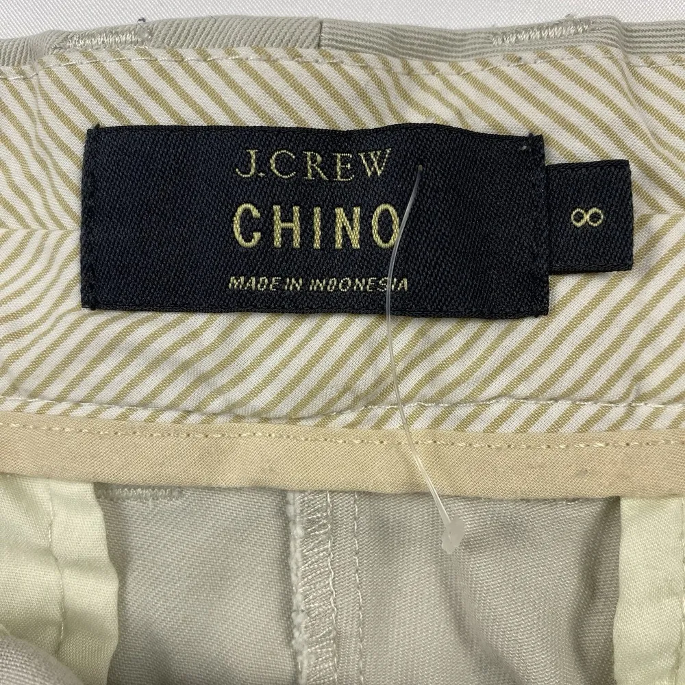 J. Crew Chino Women's Shorts Size 8 Casual Cotton Bottoms 32"x3" Cuffed Preppy - Image 3