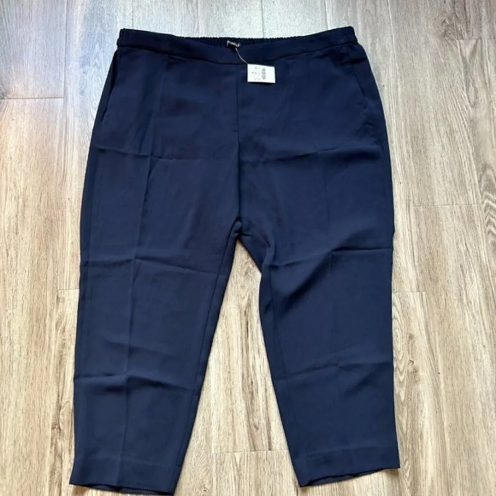 J. Crew Classic Jamie Pants with Elastic Waist Navy Blue Plus Size 22 NWT - Image 4
