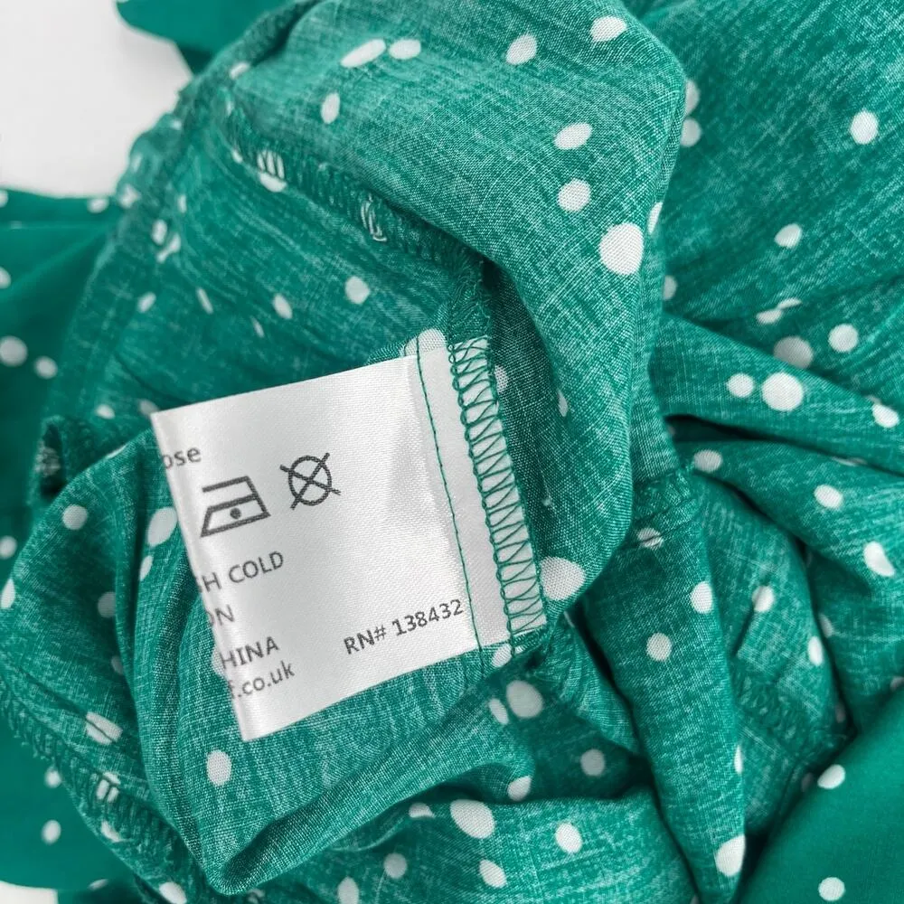 MODCLOTH X COLLECTIF Jumpsuit Size 2 Green Dots Retro Pinup Away You Go Vintage - Image 14