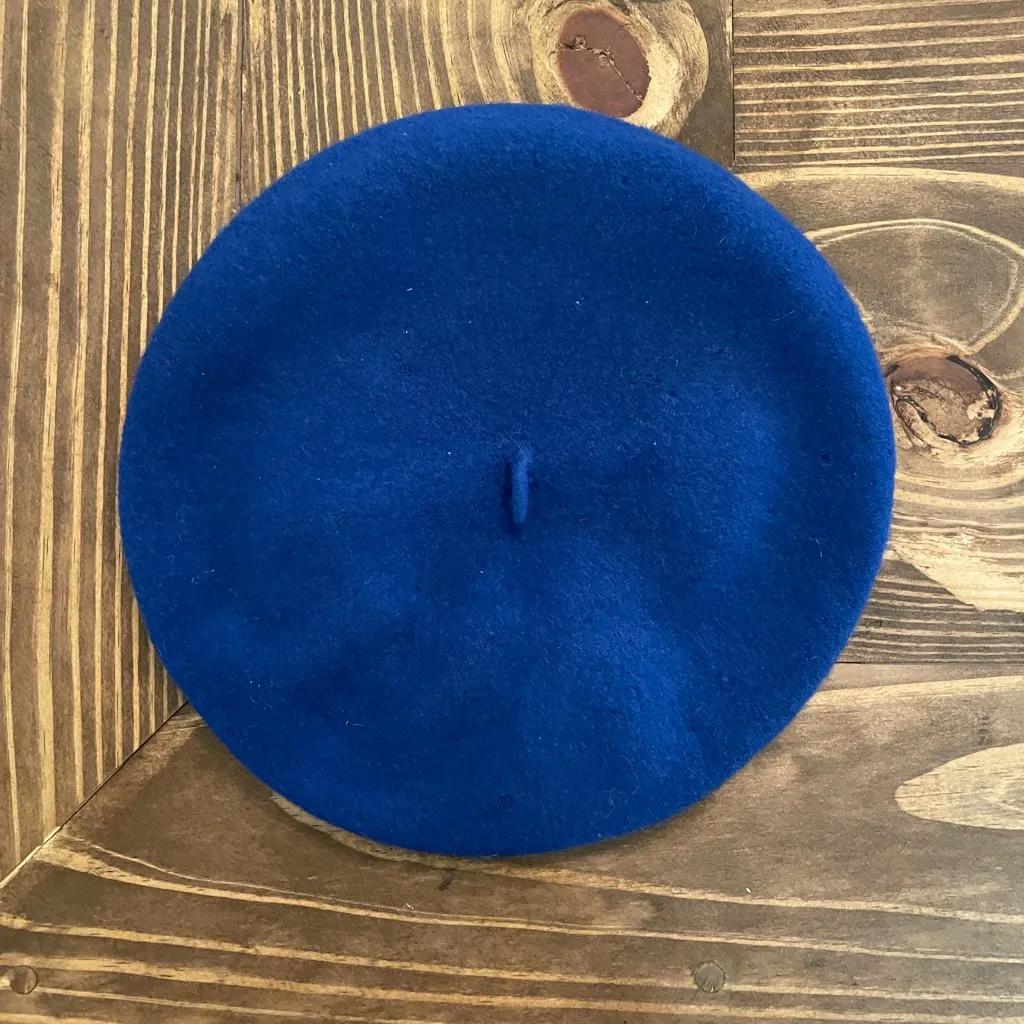 Vintage Beimar 100% Wool Cobalt Blue Beret - Image 7