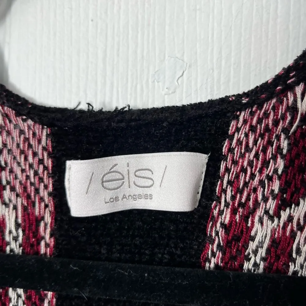 Éis Woven Fringed Poncho Black Size undefined - Image 3