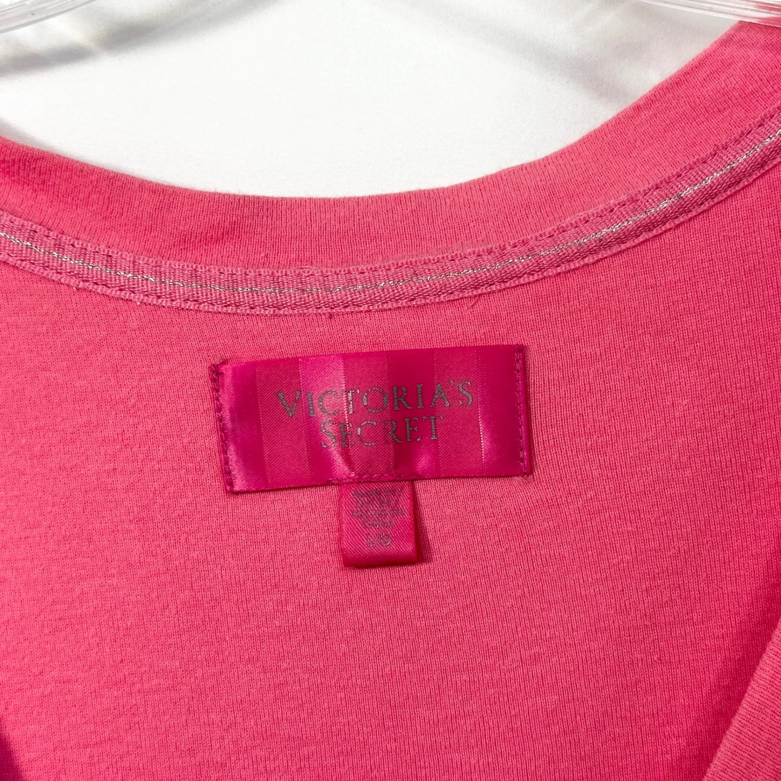 Victoria's Secret Large Sleep Romper Pink Y2K Long Sleeve Thermal Argyle‎ 1628 - Image 11