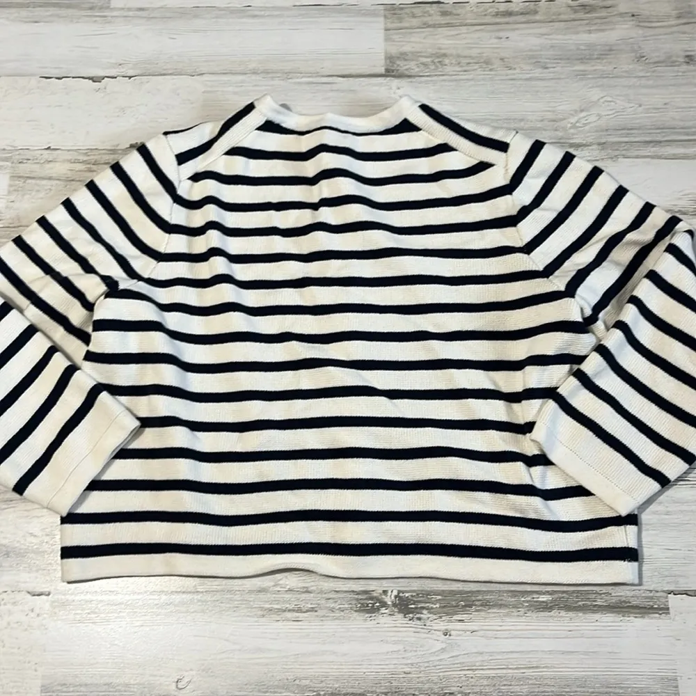 J Crew Striped Cotton Lady Jacket Cardigan Size 2X - Image 8