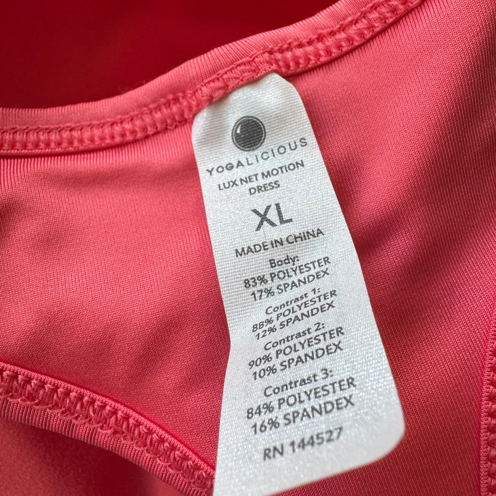 Yogalicious X-Large Lux Net Motion Dress Tennis Stretch Pull-On Pleat Racerback - Image 10