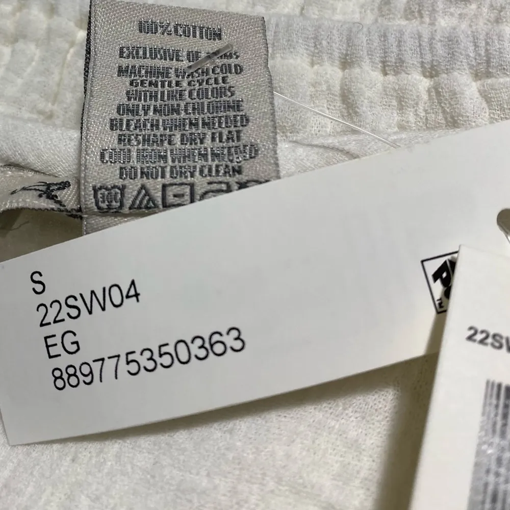 American Rag Textured Ruffle Blouse Womens Long Bell Sleeve Cotton Boho Top - Image 8