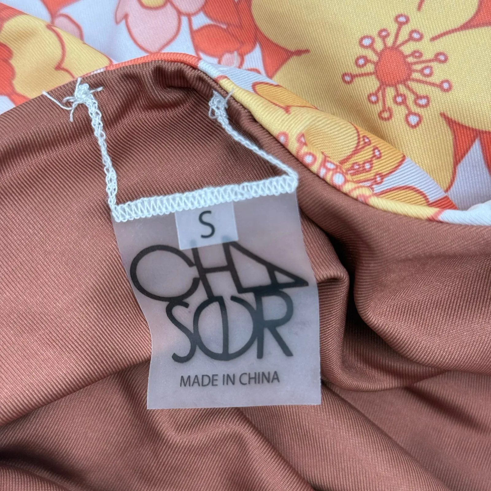 CHASER Swimsuit SZ Small One Piece NWT 70’s Retro Style Floral Print Hippie Boho - Image 3