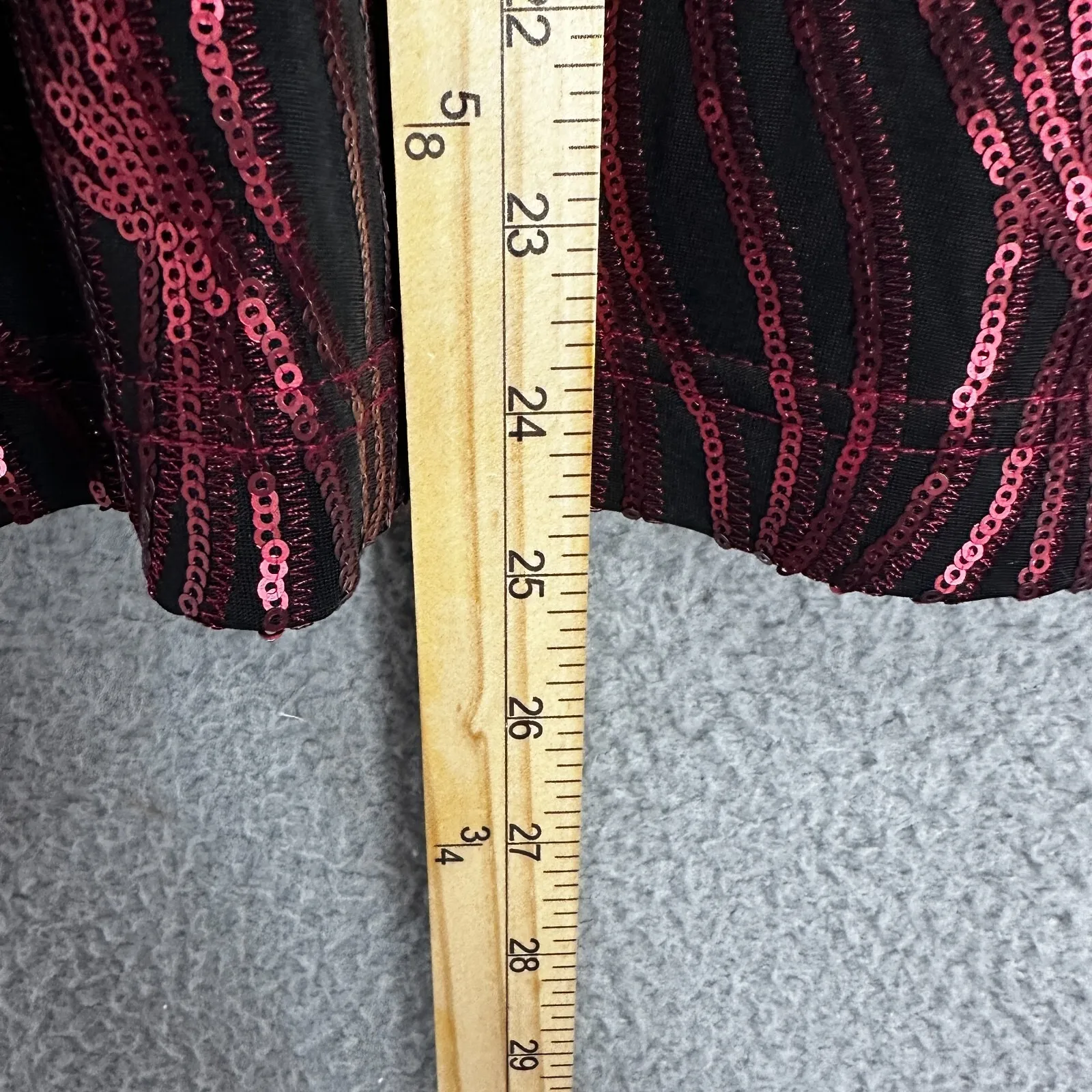 Bob Mackie Wearable Art XL Red Sequin Sparkle Mesh Party Skirt Statement Glam - Image 3