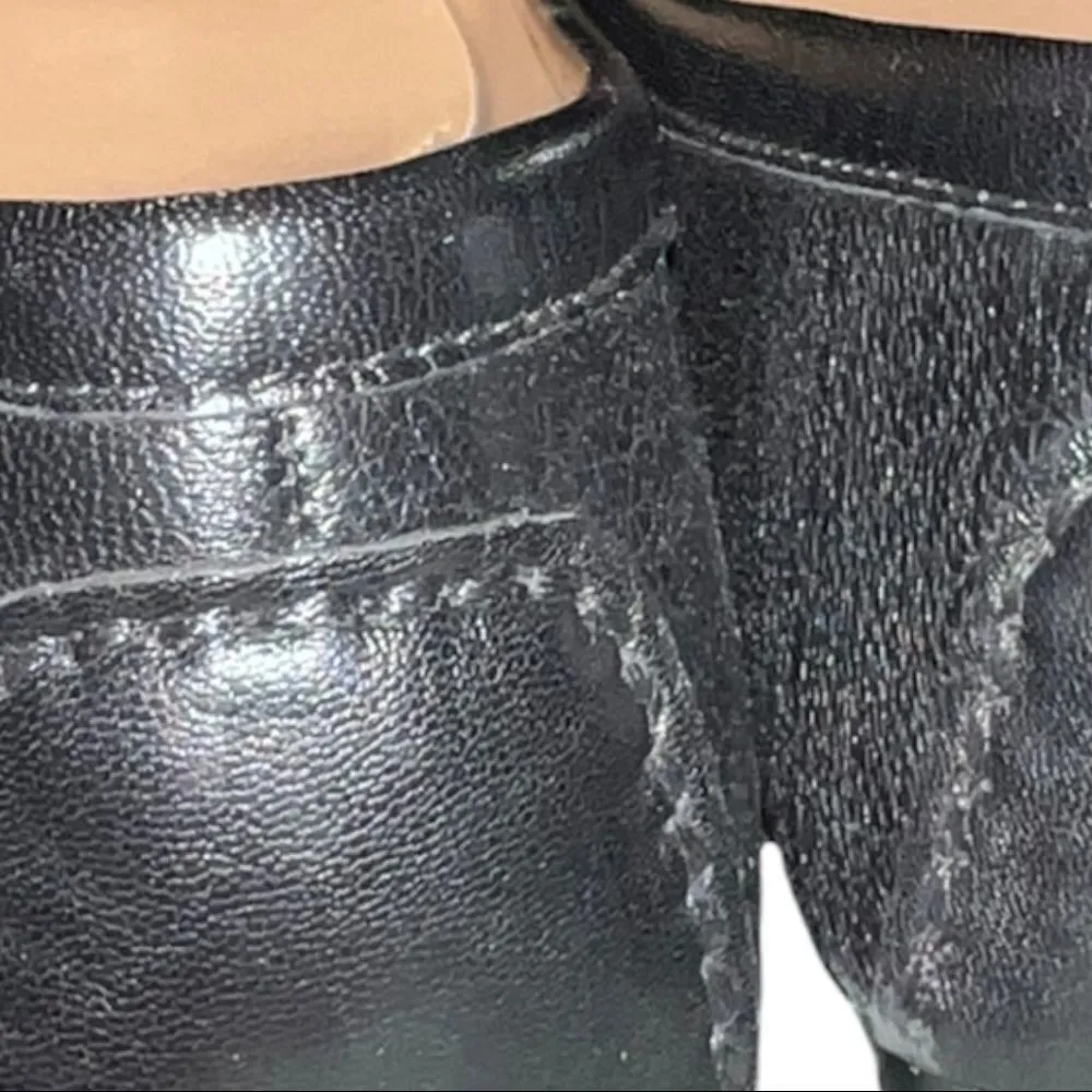 Michael Kors Fulton Moc saffiano black leather flats! Nwot - Image 9