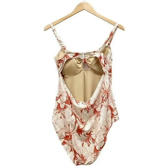 NWT Old Navy Tie-Front One-Piece Swimsuit Pineapple Hibiscus Print Plus Size 2X - Image 6