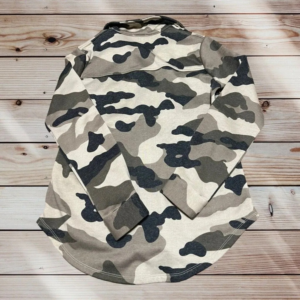 Camo Sweater Mystree Jacket S Button‎ Outdoor Preppy Camping Western Cowgirl - Image 2