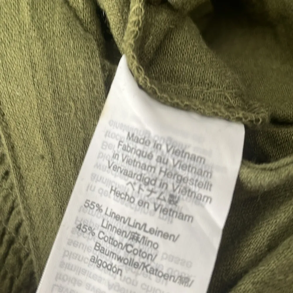 Madewell  Button Down Linen Blend Jumpsuit size 4 - Image 8