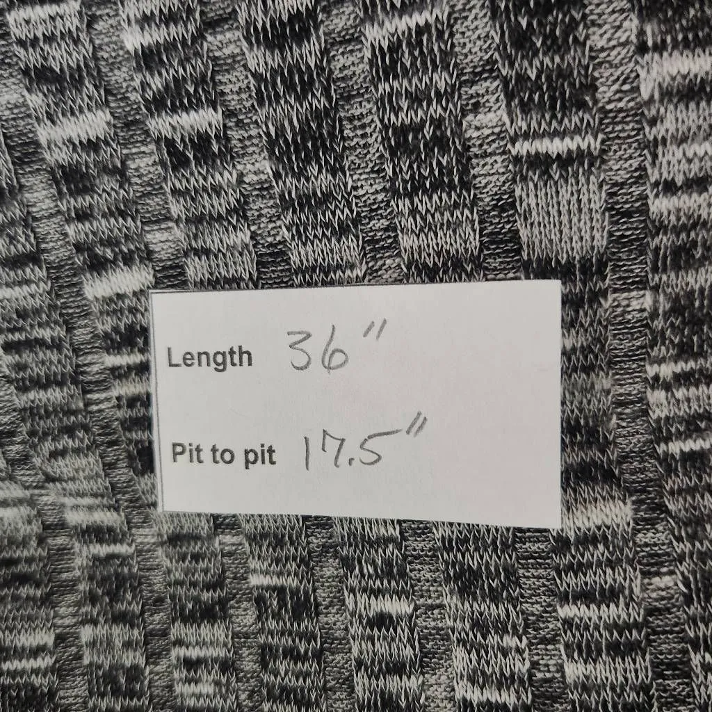 Kristin Nicole Gray Swing Dress Size Medium Mock Neck Ribbed Knit Dress - Image 9