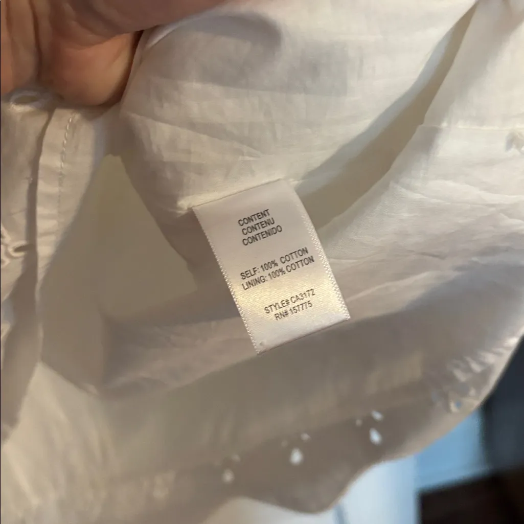 Caballero White Embroidered Dress Size M - Image 5