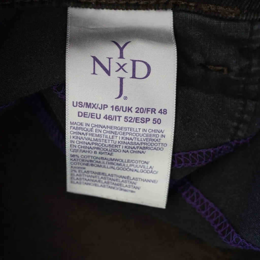NYDJ‎ Barbara Bootcut Corduroy Pants Black Size 16 - Image 8