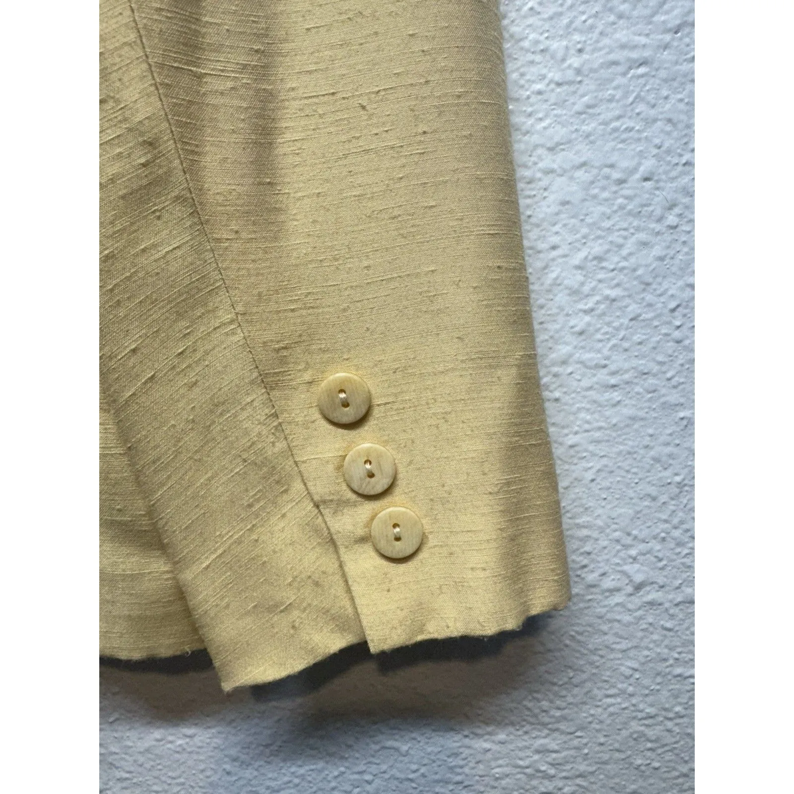 Vintage Oscar De La Renta Women's Size 8 Button Up Yellow Blazer Jacket Lined - Image 11