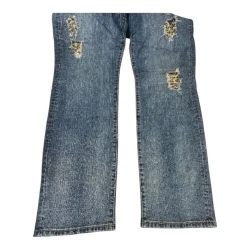 Poetic Justice Shaw Boyfriend Women Jeans 30/32 Blue Gold Sparkling Sequins Size undefined - Image 3