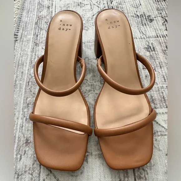 A New Day Women's Tan Heel Sandals - Image 2