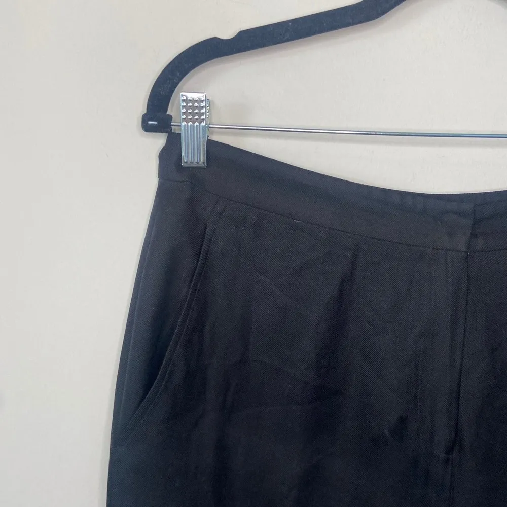 Ralph Lauren Silk Everyday Essential Black Trouser Slacks Sz 10 - Image 4