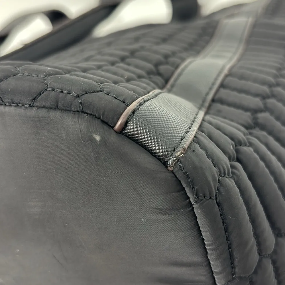 Aimee Kestenberg Sicily Large Quilted Tote Bag Black with Gold Hardware - Image 13