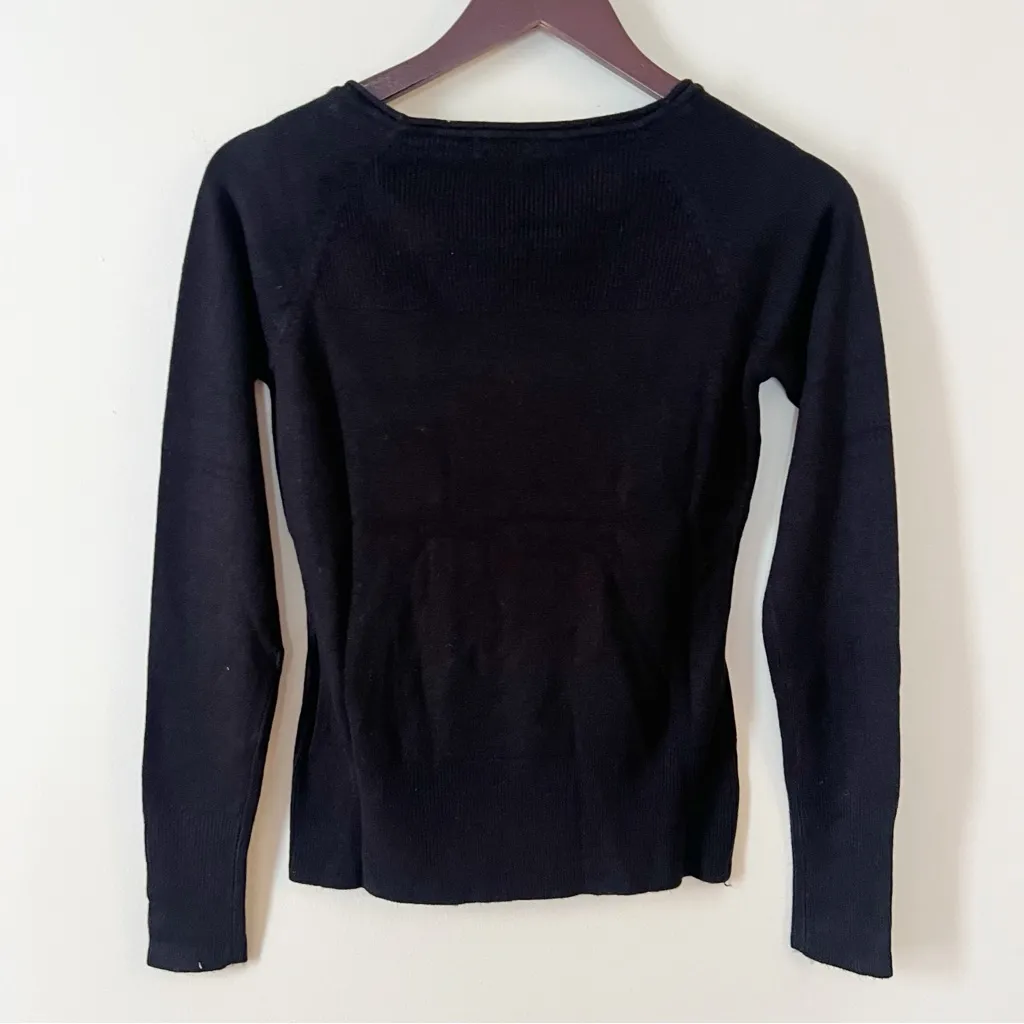 Koton Black Round Neck Pullover Lightweight Sweater NEW Size XS - Image 7