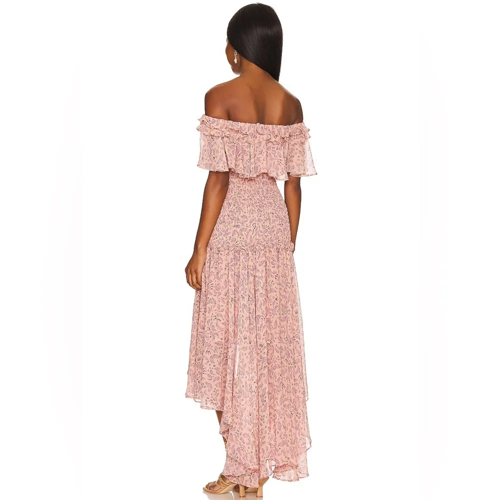 New MISA LOS ANGELES Giada Midi Dress in Rose Paisley - Image 4