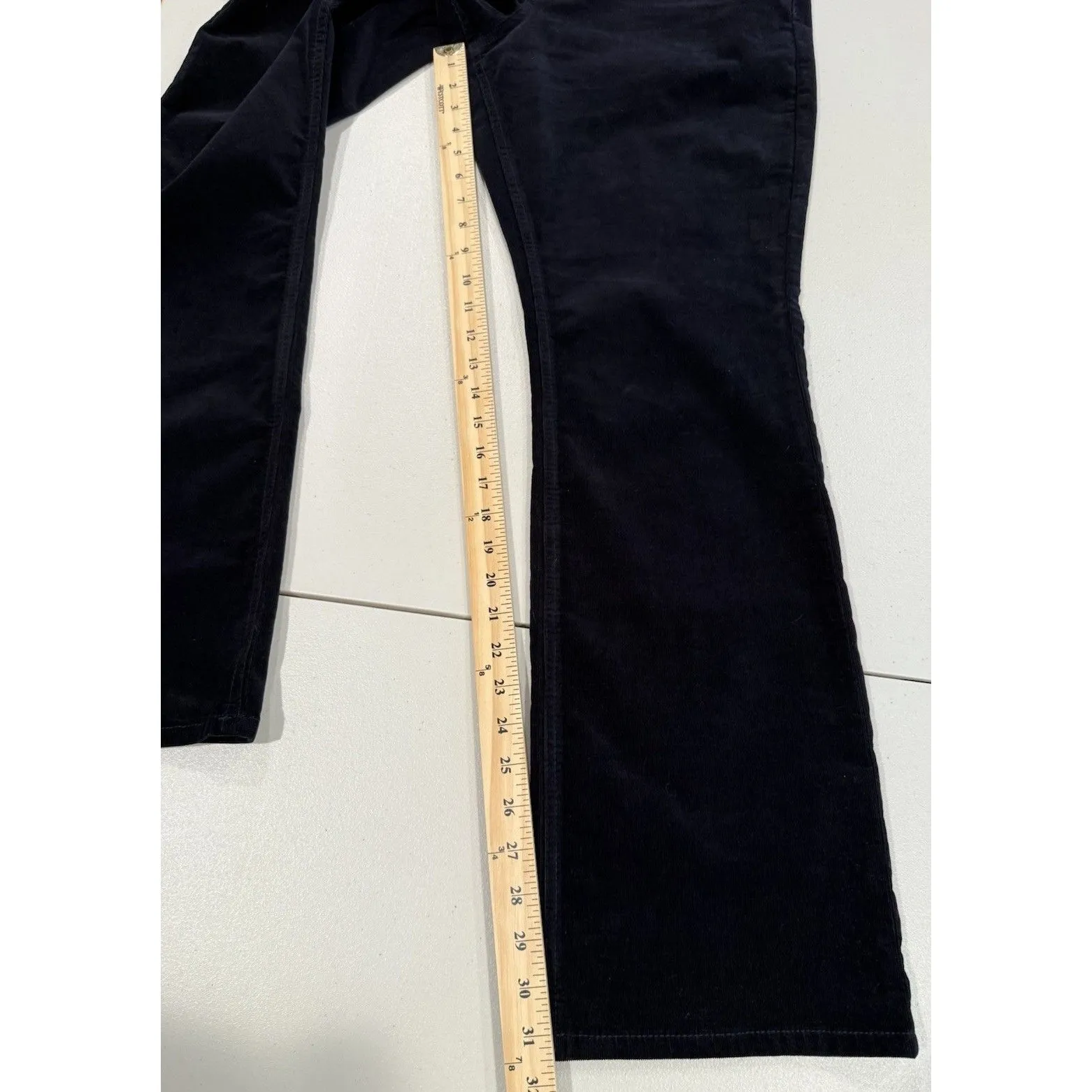 Prosperity Corduroy Pants Womens 34" Black Bootcut Y2K Classic Old Money Travel - Image 4