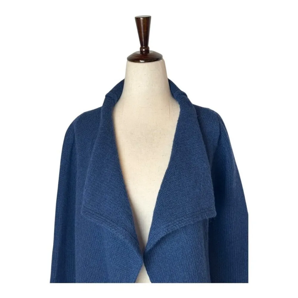Zadig & Voltaire Sweater Women Small Blue Alpaca Wool Daphnee Patch Cardigan - Image 3