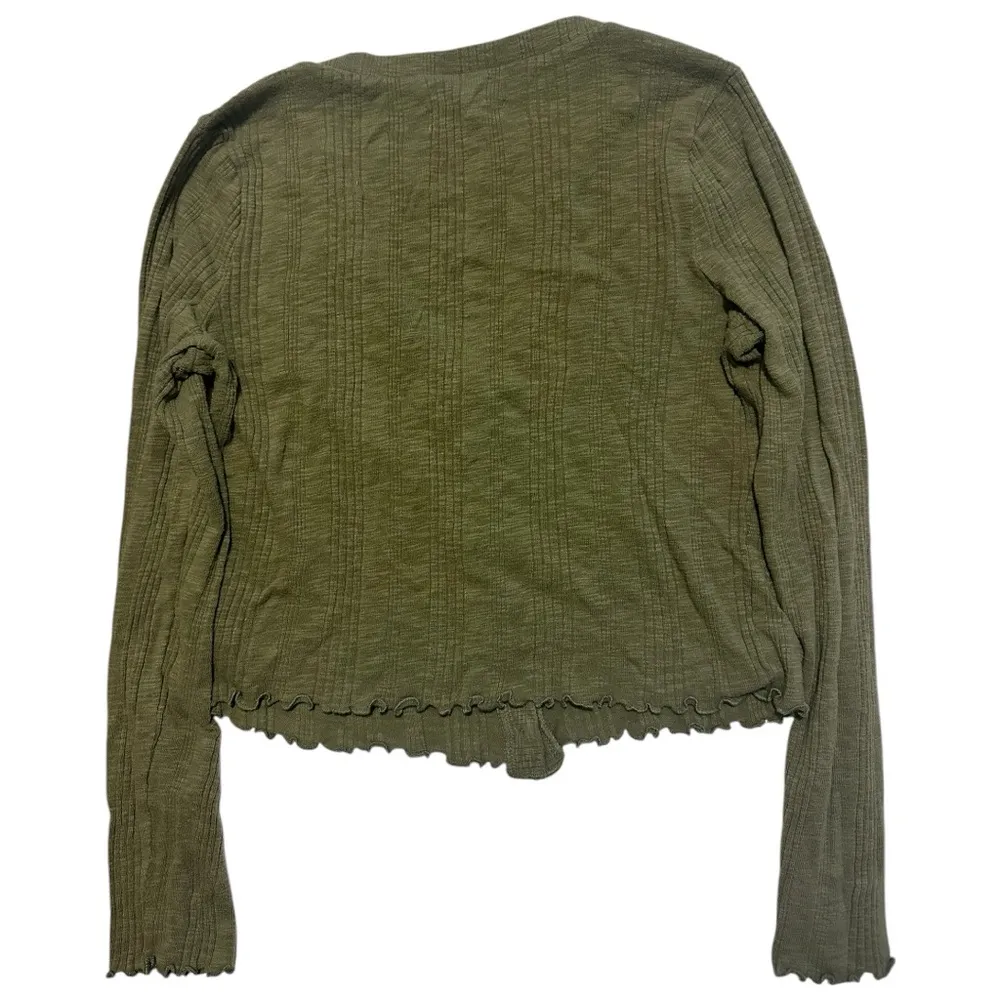 Lucky Brand Cropped Knit Button Down Top Cardigan Medium - Image 5