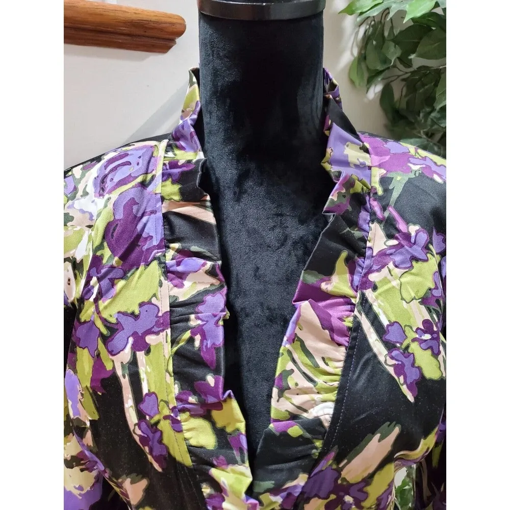 Lavender & Honey Women's Multicolor Polyester Long Sleeve Casual Jacket Size L Size L - Image 2