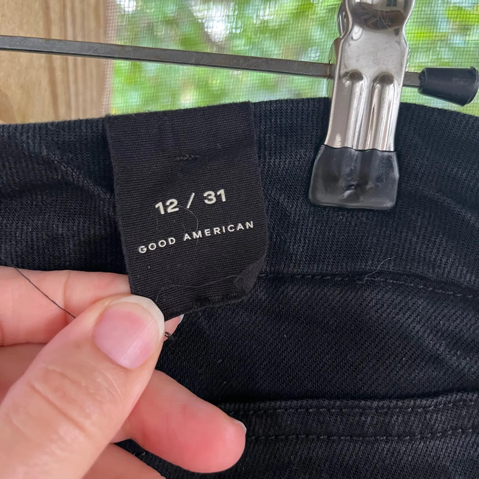 Good American Women's Good Boy Straight Leg Jeans Black Size 12/31. NWOT - Image 7