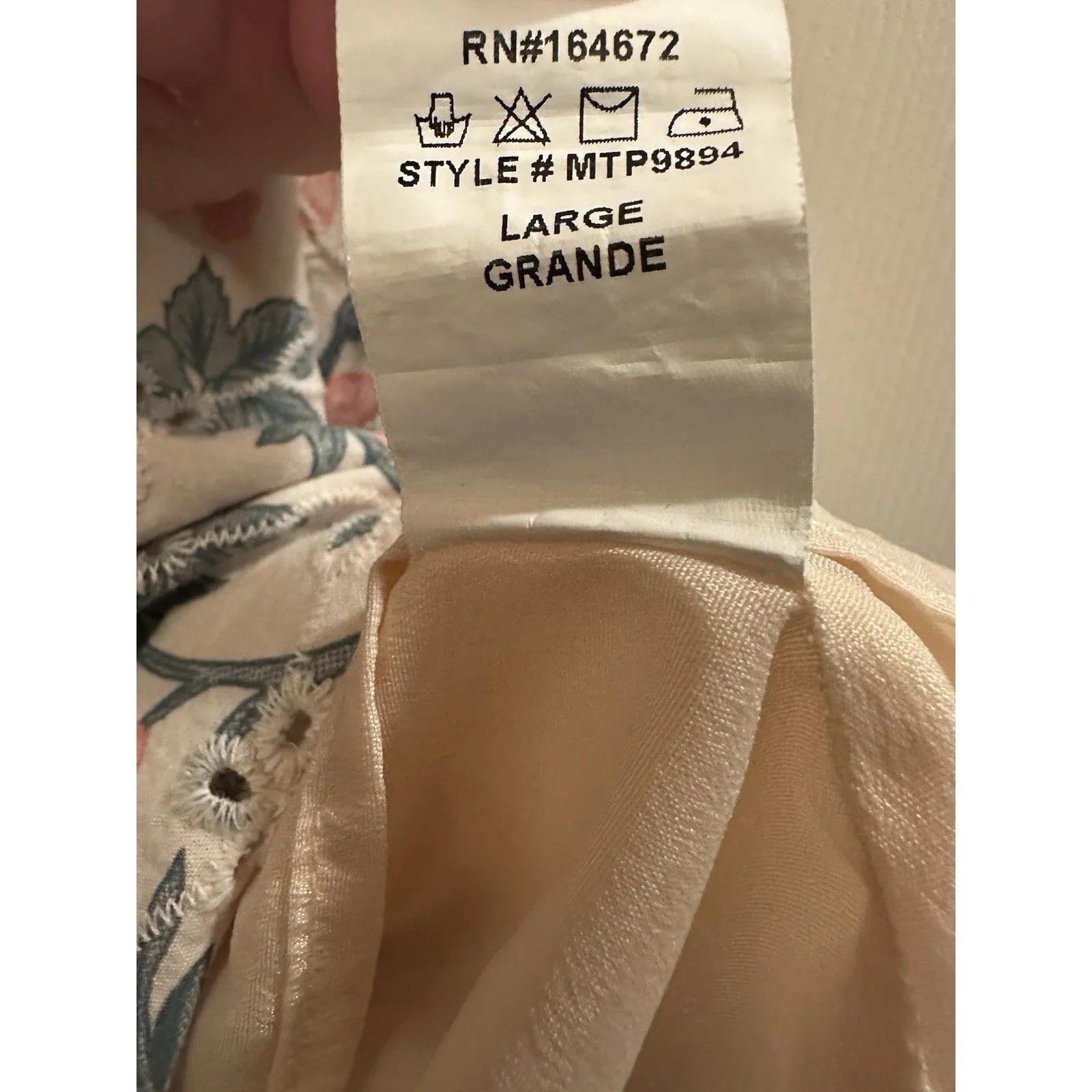 &Merci Large Blouse Top‎ Floral Ruffle Babydoll Tank Tie Bow Back 100% Cotton - Image 6