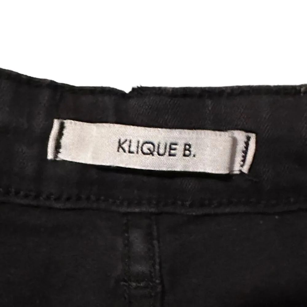 Klique B. Stretch Mid Rise Black Denim Shorts Jean Shorts M - Image 3