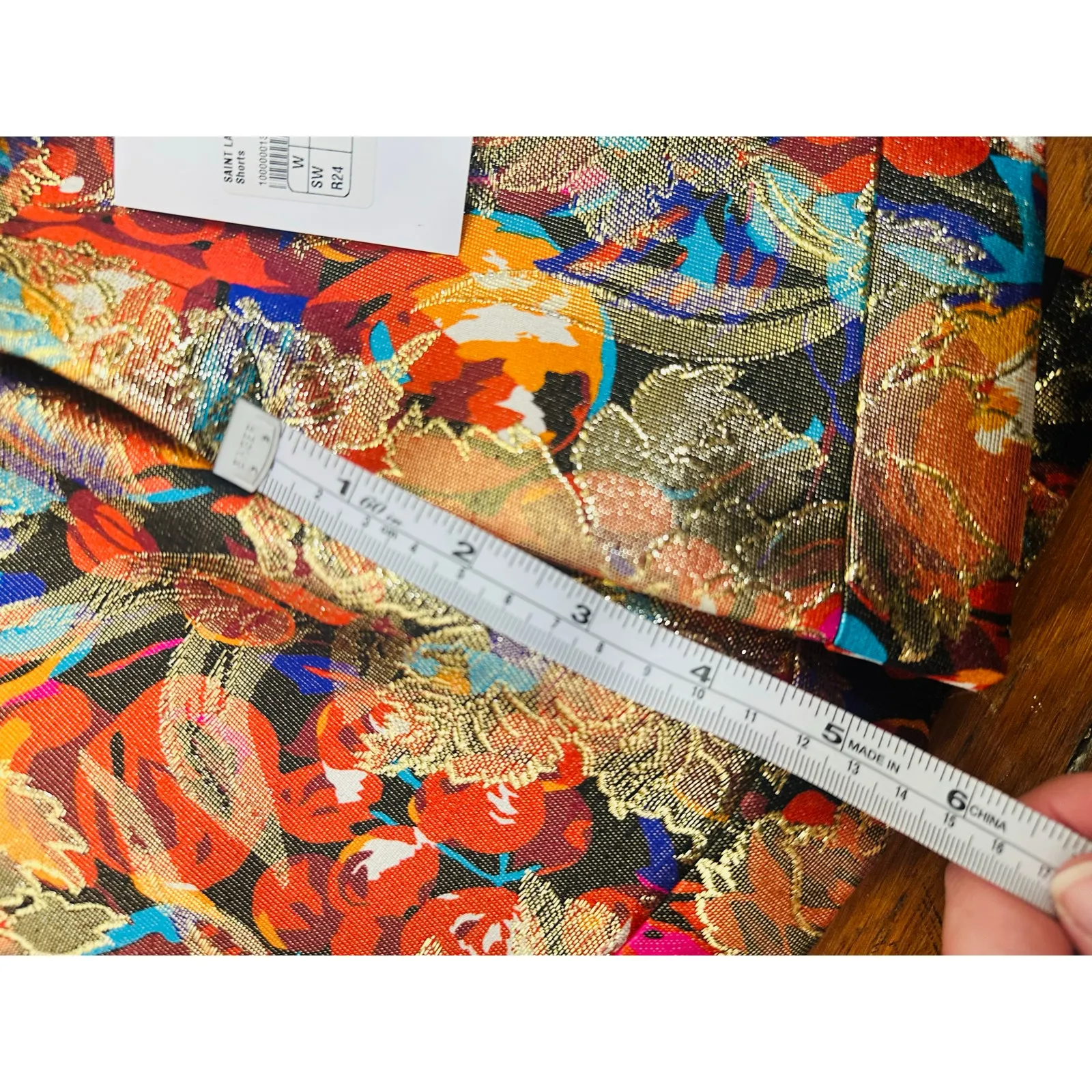 YVES SAINT LAURENT NEW Multicolor Floral Silk Blend Mini Shorts size FR 38 US M - Image 14